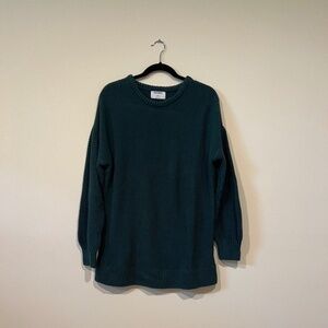 100% Cotton Knit Sweater -  Old Navy - Women’s Green / Teal Crew Neck Sweater